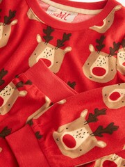 Rotes Rentier - Kuschelige, weihnachtliche Pyjamas (Familienkollektion) für Kinder (9M.–16J.) - Bild 5 von 5