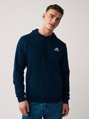 adidas Navy Blue Essential Fleece Hoodie - Image 1 of 5