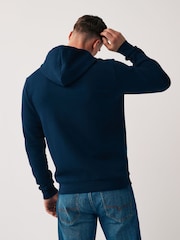 adidas Navy Blue Essential Fleece Hoodie - Image 3 of 5
