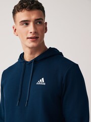 adidas Navy Blue Essential Fleece Hoodie - Image 4 of 5