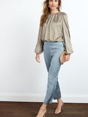 Gold Long Balloon Sleeve Blouse - Image 2 of 5