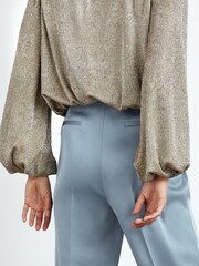Gold Long Balloon Sleeve Blouse - Image 3 of 5
