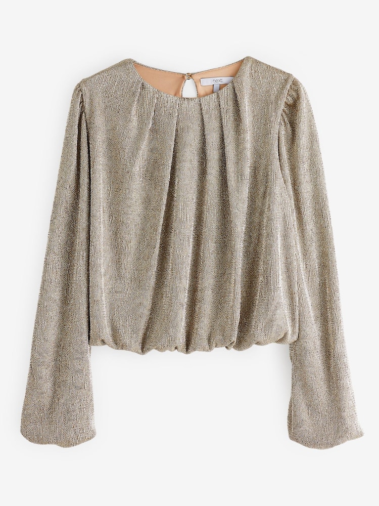 Gold Long Balloon Sleeve Blouse - Image 5 of 5