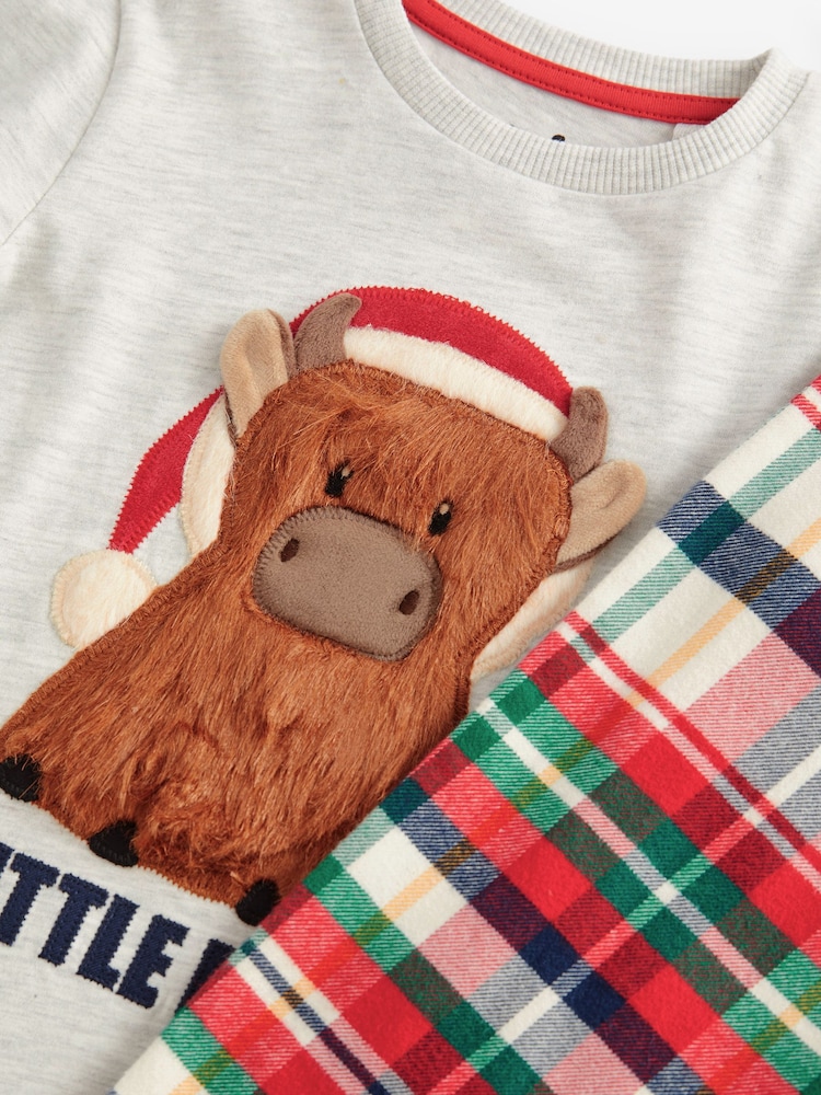 Grey/Red Hamish Matching Family Younger Kids Cosy Cotton Pyjamas (12mths-8yrs) - Image 6 of 6 Grey/Red Hamish Matching Family Younger Kids Cosy Cotton Pyjamas (12mths-8yrs) - Image 6 of 6