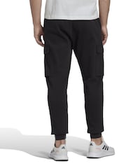 adidas Black Essentials Fleece Cargo Joggers - Image 2 of 6