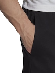 adidas Black Essentials Fleece Cargo Joggers - Image 4 of 6
