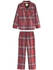 Laura Ashley Red Check Button Through Pyjama Set - Image 1 of 10