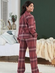 Laura Ashley Red Check Button Through Pyjama Set - Image 3 of 10