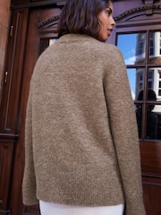 Mole Brown Premium  Boucle Longline Jumper - Image 2 of 7