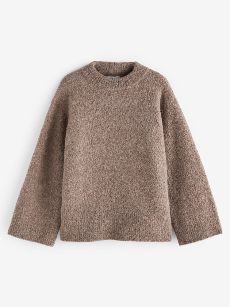 Mole Brown Premium  Boucle Longline Jumper - Image 7 of 7