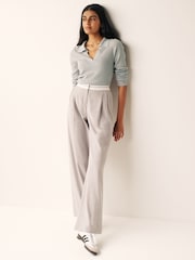 Grey Premium Merino Polo Neck Jumper - Image 2 of 7