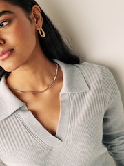 Grey Premium Merino Polo Neck Jumper - Image 5 of 7