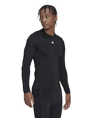 adidas Black Techfit Training Long Sleeve Top - Image 5 of 10