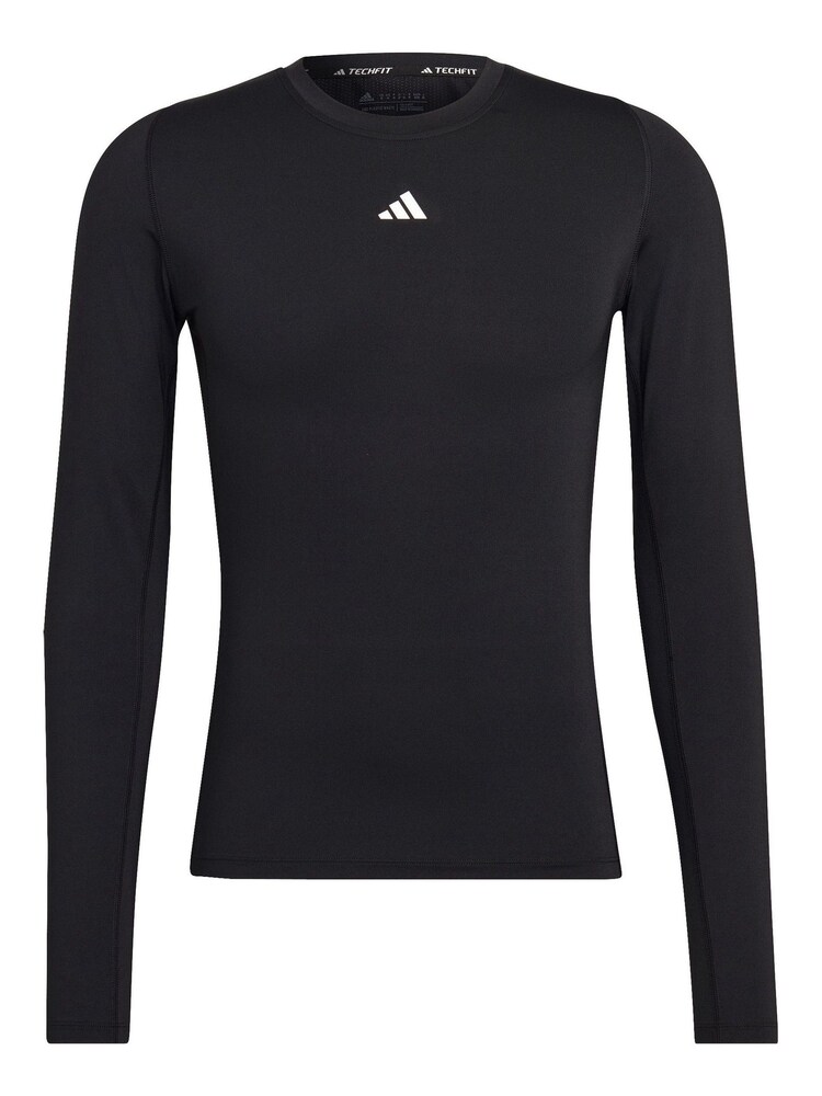 adidas Black Techfit Training Long Sleeve Top - Image 10 of 10