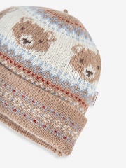 JoJo Maman Bébé Baby Bear Fair Isle Pattern Knitted Hat - Imagen 2 de 2