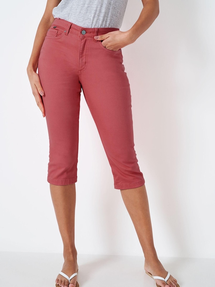 Crew Clothing Company Pink Cotton Regular Casual Shorts - Image 1 of 5