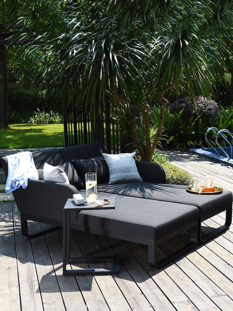 Maze Grey Garden Unity Double Sun Lounger - Image 1 of 5
