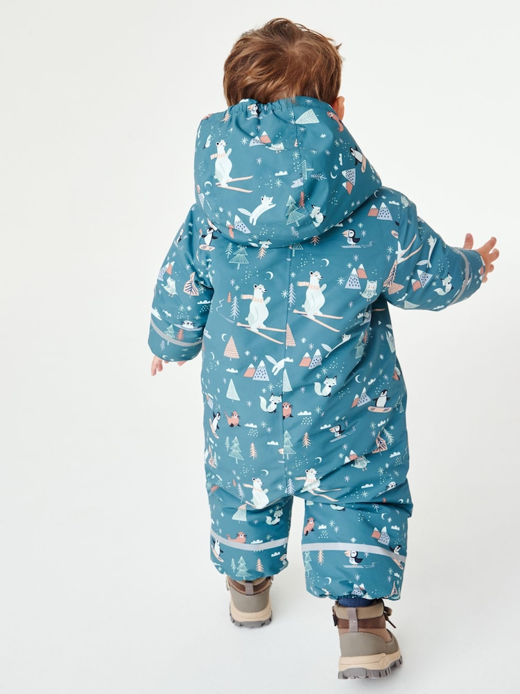 Teal Blue Waterproof Snowsuit (9mths-7yrs) - Image 2 of 5