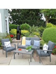 Leisuregrow Grey Garden Milano Lounge Set with Coffee Table - Image 1 of 4