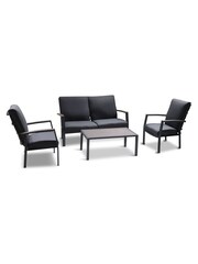 Leisuregrow Grey Garden Milano Lounge Set with Coffee Table - Image 3 of 4