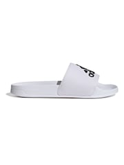 adidas Off White Sportswear Adilette Shower Slides - Image 1 of 8