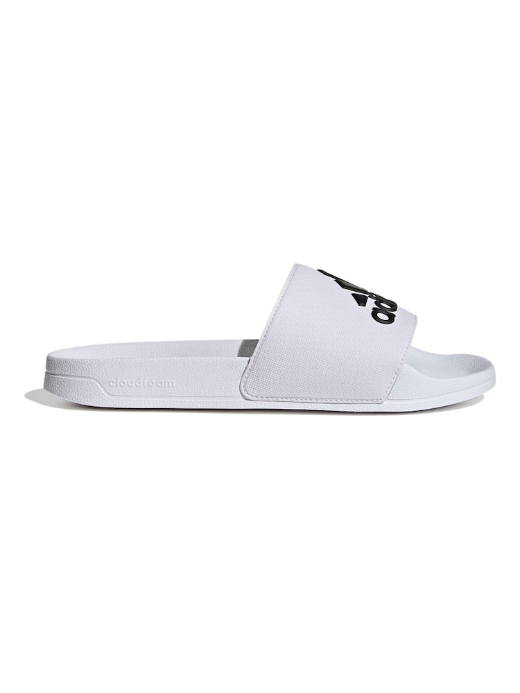 adidas Off White Sportswear Adilette Shower Slides - Image 1 of 8