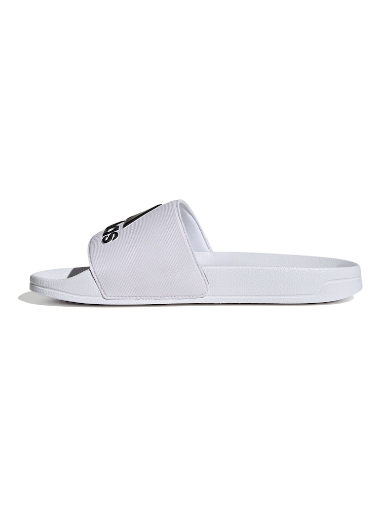 adidas Off White Sportswear Adilette Shower Slides - Image 2 of 8