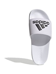adidas Off White Sportswear Adilette Shower Slides - Image 3 of 8