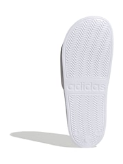 adidas Off White Sportswear Adilette Shower Slides - Image 4 of 8