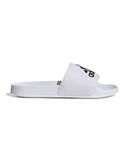 adidas Off White Sportswear Adilette Shower Slides - Image 8 of 8