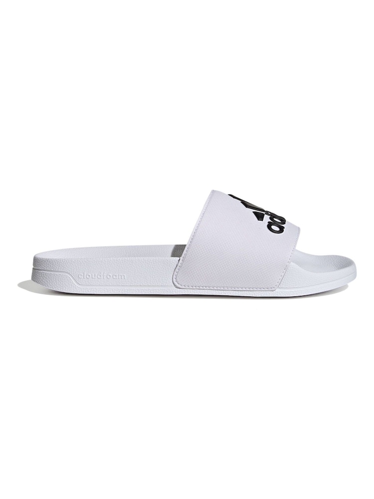 adidas Off White Sportswear Adilette Shower Slides - Image 8 of 8