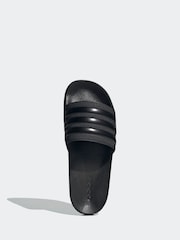 adidas Dark Black Sportswear Adilette Shower Sliders - Image 9 of 18