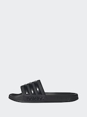 adidas Dark Black Sportswear Adilette Shower Sliders - Image 10 of 18