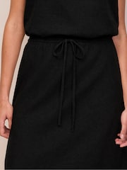 Ro&Zo Black Petite Bias Skirt With Linen - Image 3 of 3