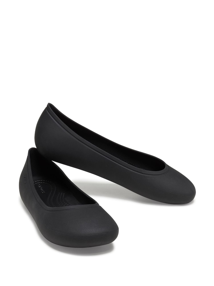 Crocs Black Brooklyn Flat Shoes - Image 4 of 7