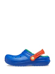 Crocs Royal Blue Fluffy Kids Lined Clogs - Image 2 of 7