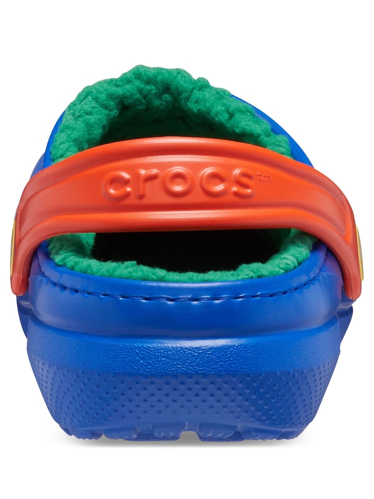 Crocs Royal Blue Fluffy Kids Lined Clogs - Image 7 of 7