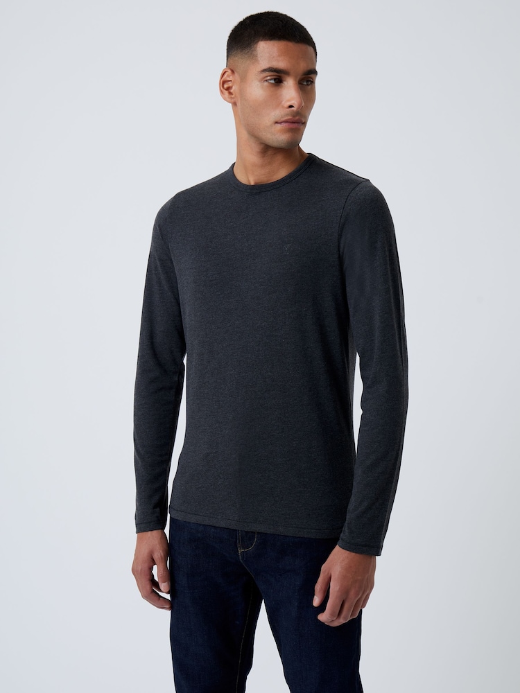 French Connection Black Crew Long Sleeve T-Shirts 2 Pack - Image 2 of 6