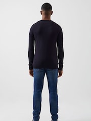 French Connection Dark Navy V-Neck Knitwear - Image 3 of 3