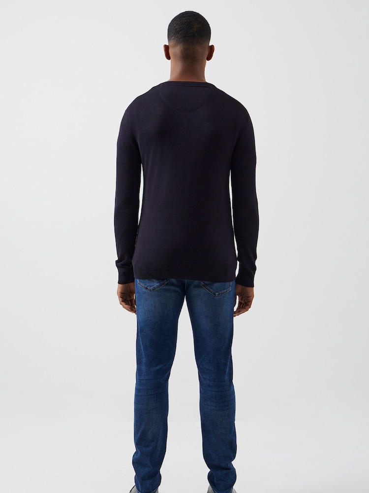 French Connection Dark Navy V-Neck Knitwear - Image 3 of 3