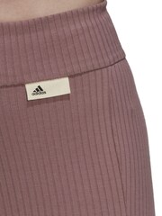 adidas Brown Studio Lounge Ribbed Shorts - Image 4 of 6