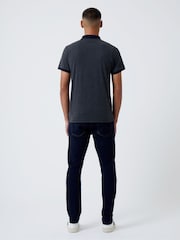 French Connection Blue Contrast Collar Polo Shirt - Image 2 of 3