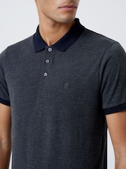 French Connection Blue Contrast Collar Polo Shirt - Image 3 of 3