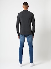 French Connection Black Long Sleeve Polo Shirt - Image 2 of 4