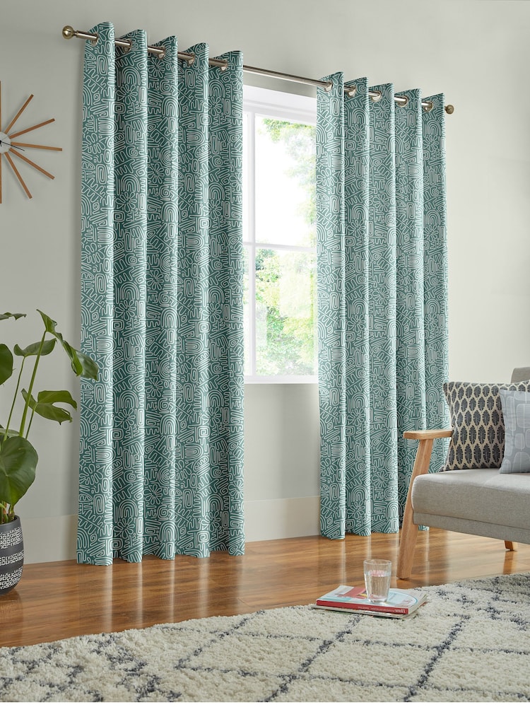 MissPrint Condor Nazca Made to Measure Curtains - Image 2 of 9