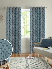 MissPrint Ink 100% Cotton Bloom Made to Measure Curtains - Image 1 of 9