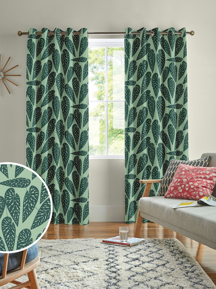 MissPrint Jungle 100% Cotton Tropics Made to Measure Curtains - Image 1 of 9