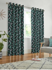 MissPrint Night Flower 100% Cotton Snow Drops Made to Measure Curtains - Image 2 of 9
