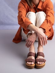 Crocs Brown Brooklyn Woven Buckle Sandals - Image 2 of 7