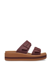 Crocs Brown Brooklyn Woven Buckle Sandals - Image 5 of 7
